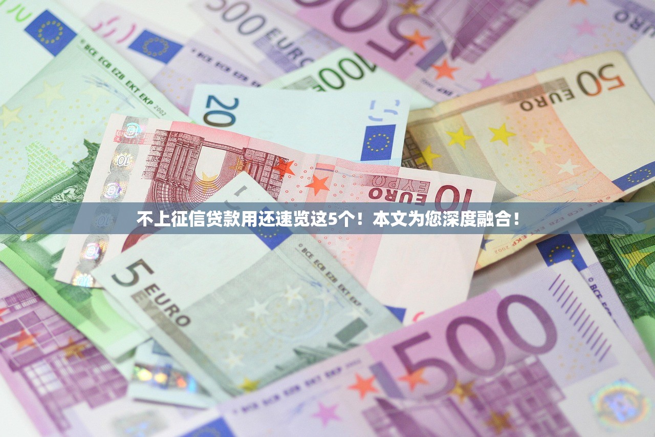 不上征信贷款用还速览这5个！本文为您深度融合！