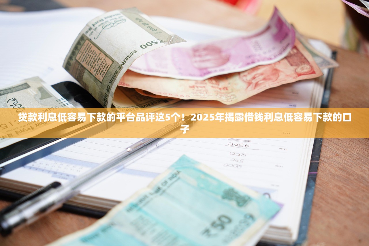 贷款利息低容易下款的平台品评这5个！2025年揭露借钱利息低容易下款的口子