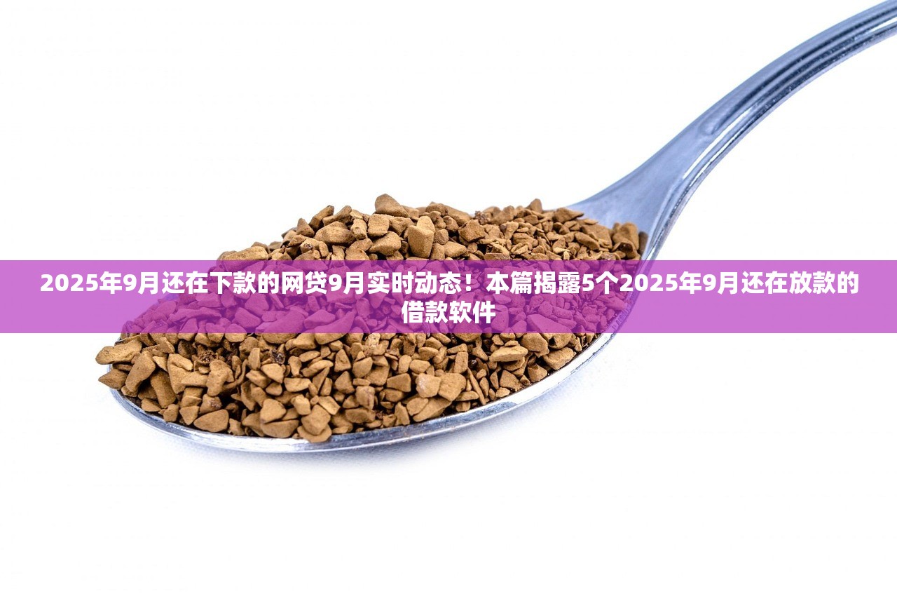 2025年9月还在下款的网贷9月实时动态！本篇揭露5个2025年9月还在放款的借款软件