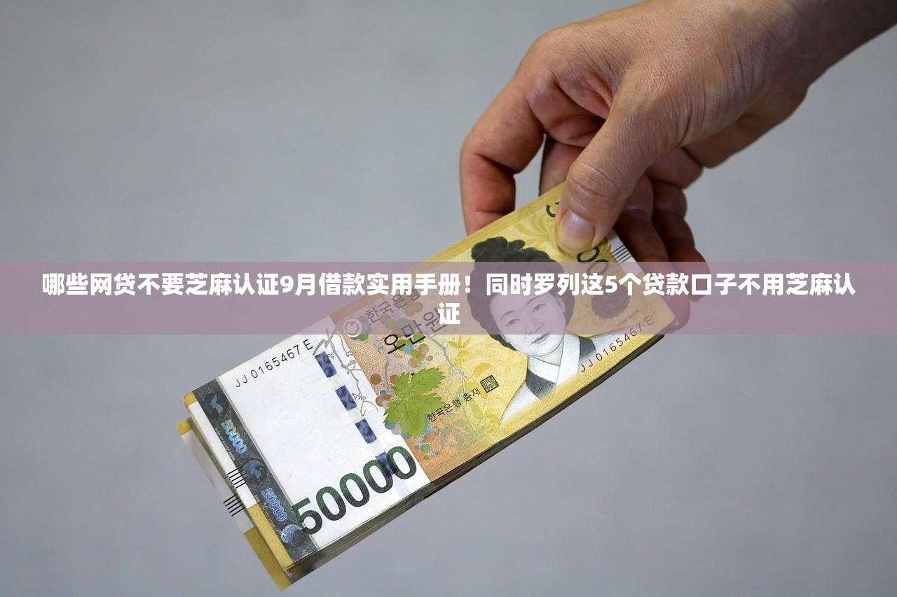 哪些网贷不要芝麻认证9月借款实用手册！同时罗列这5个贷款口子不用芝麻认证