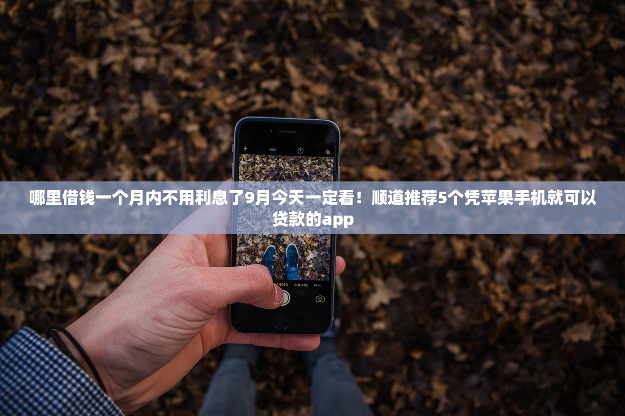 哪里借钱一个月内不用利息了9月今天一定看！顺道推荐5个凭苹果手机就可以贷款的app
