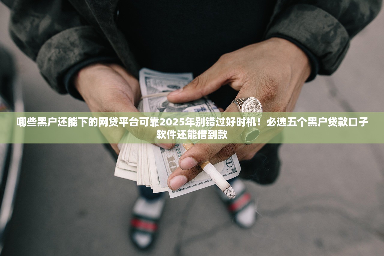 哪些黑户还能下的网贷平台可靠2025年别错过好时机！必选五个黑户贷款口子软件还能借到款