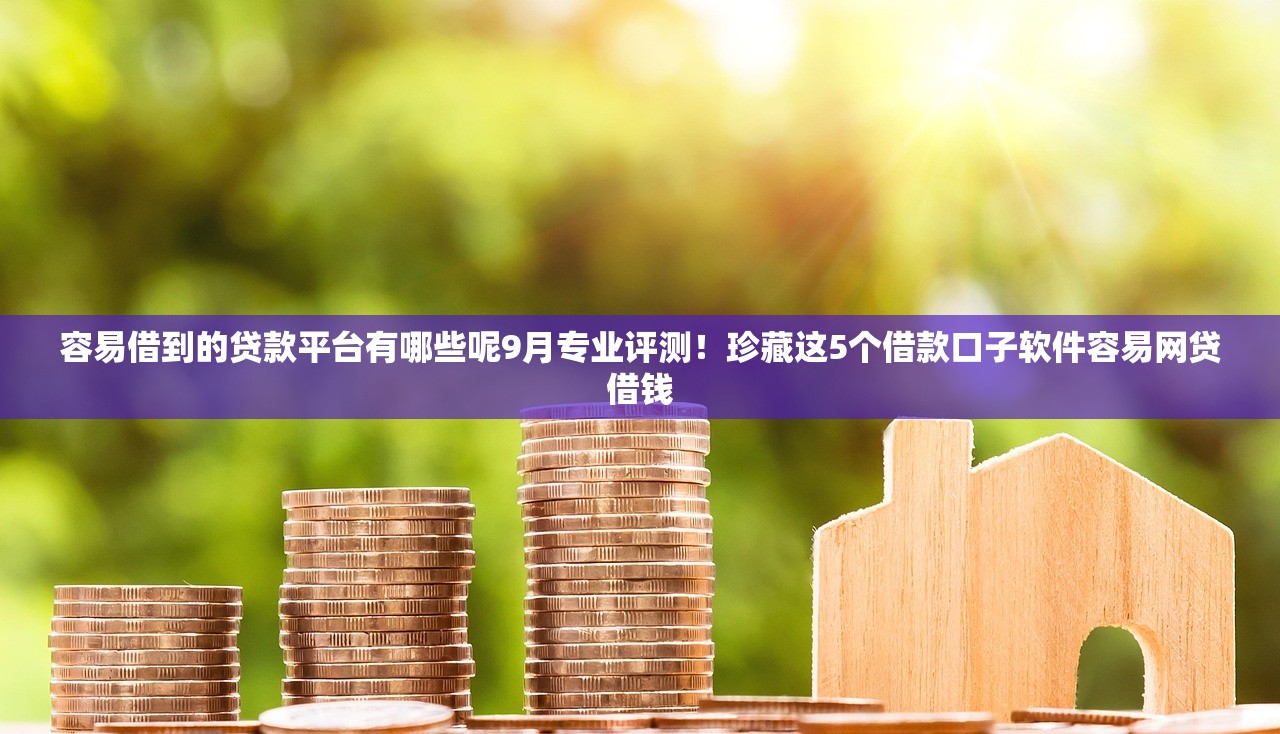 容易借到的贷款平台有哪些呢9月专业评测！珍藏这5个借款口子软件容易网贷借钱