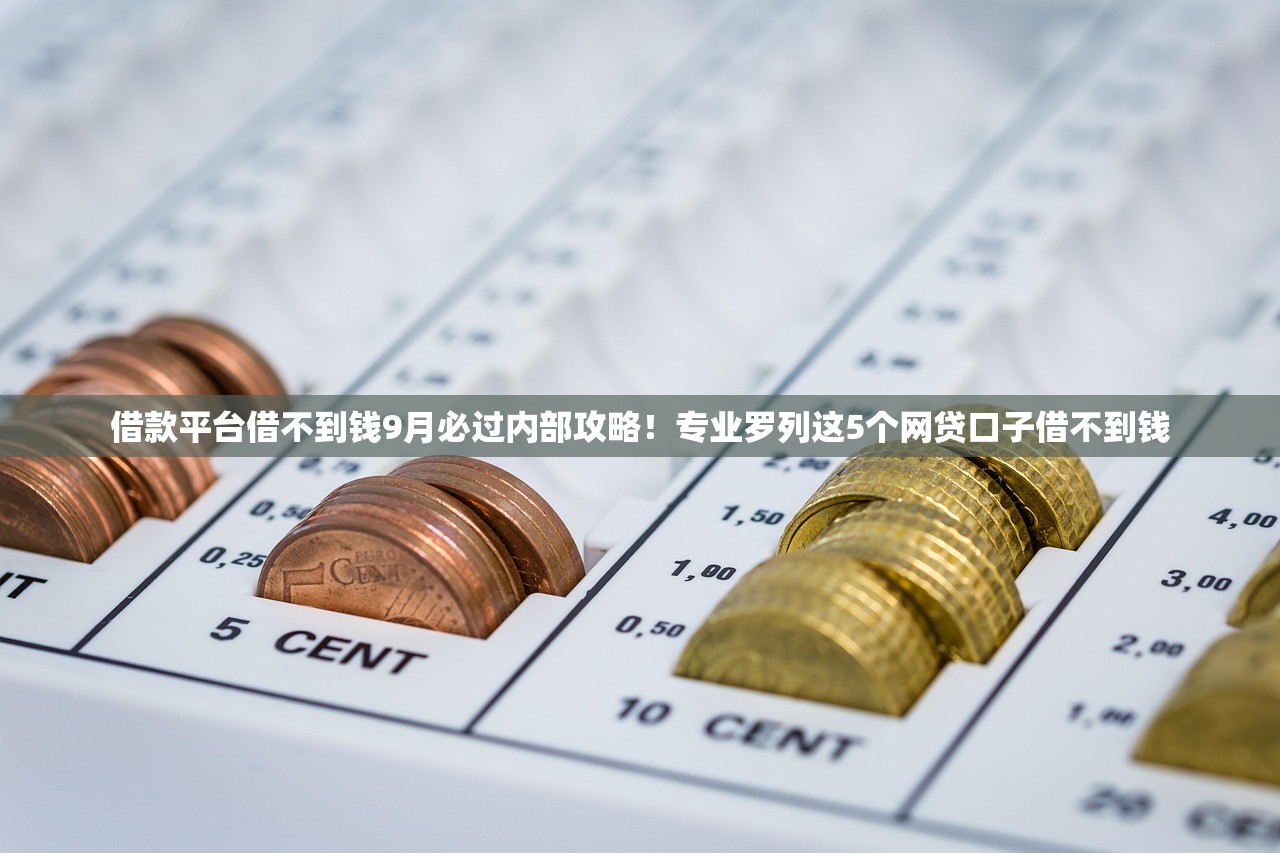 借款平台借不到钱9月必过内部攻略！专业罗列这5个网贷口子借不到钱